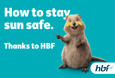 hbf quokka smiling 'how to stay sun safe'