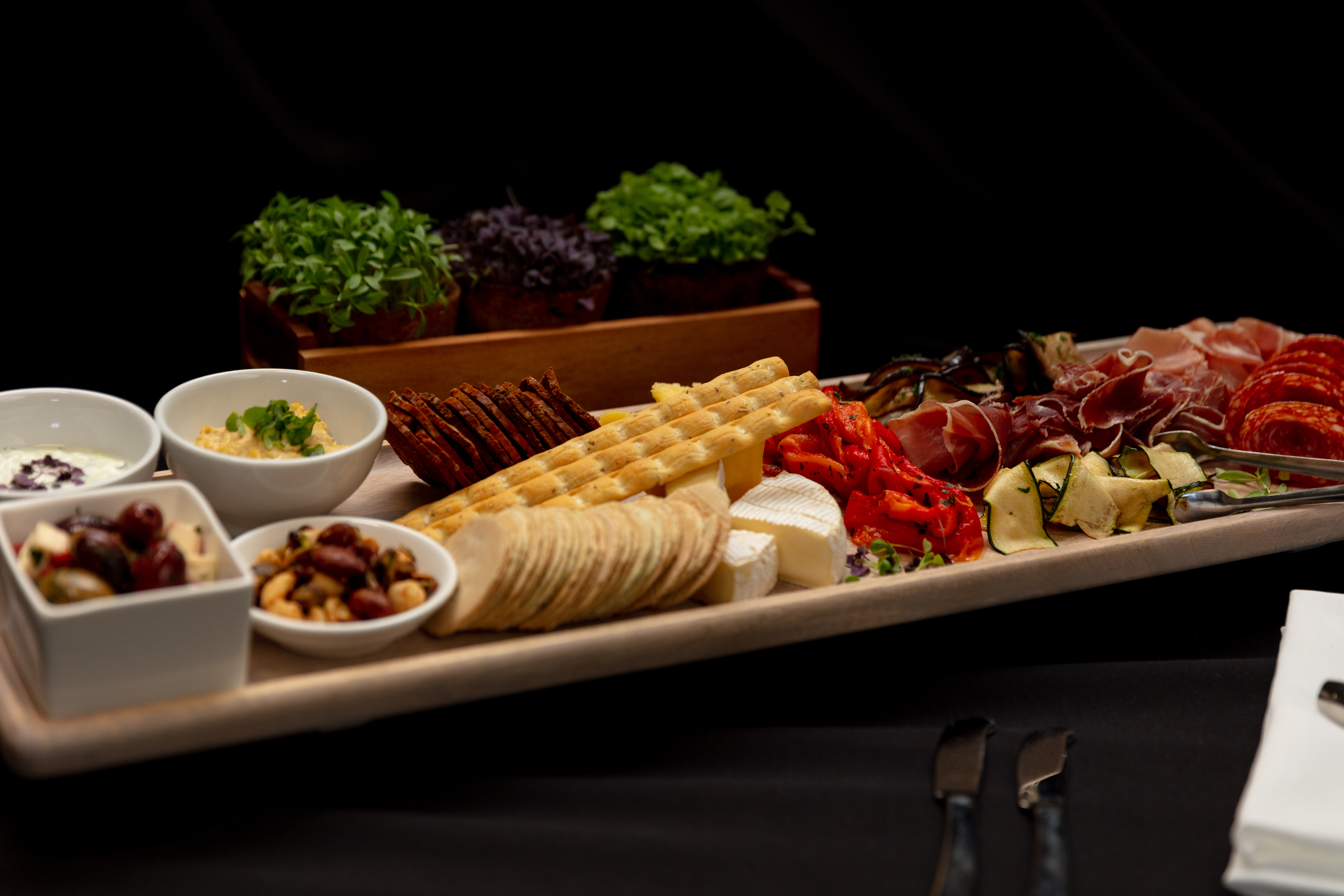 Spread of different foods