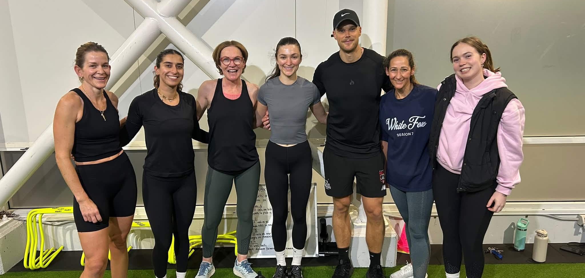 Group picture of HYROX Training Club members at Perth HPC