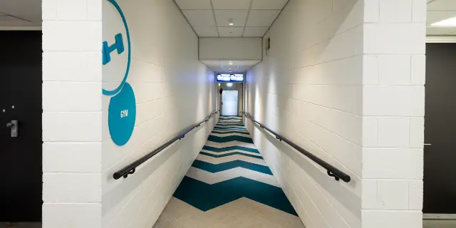 Ramp entrance to gym