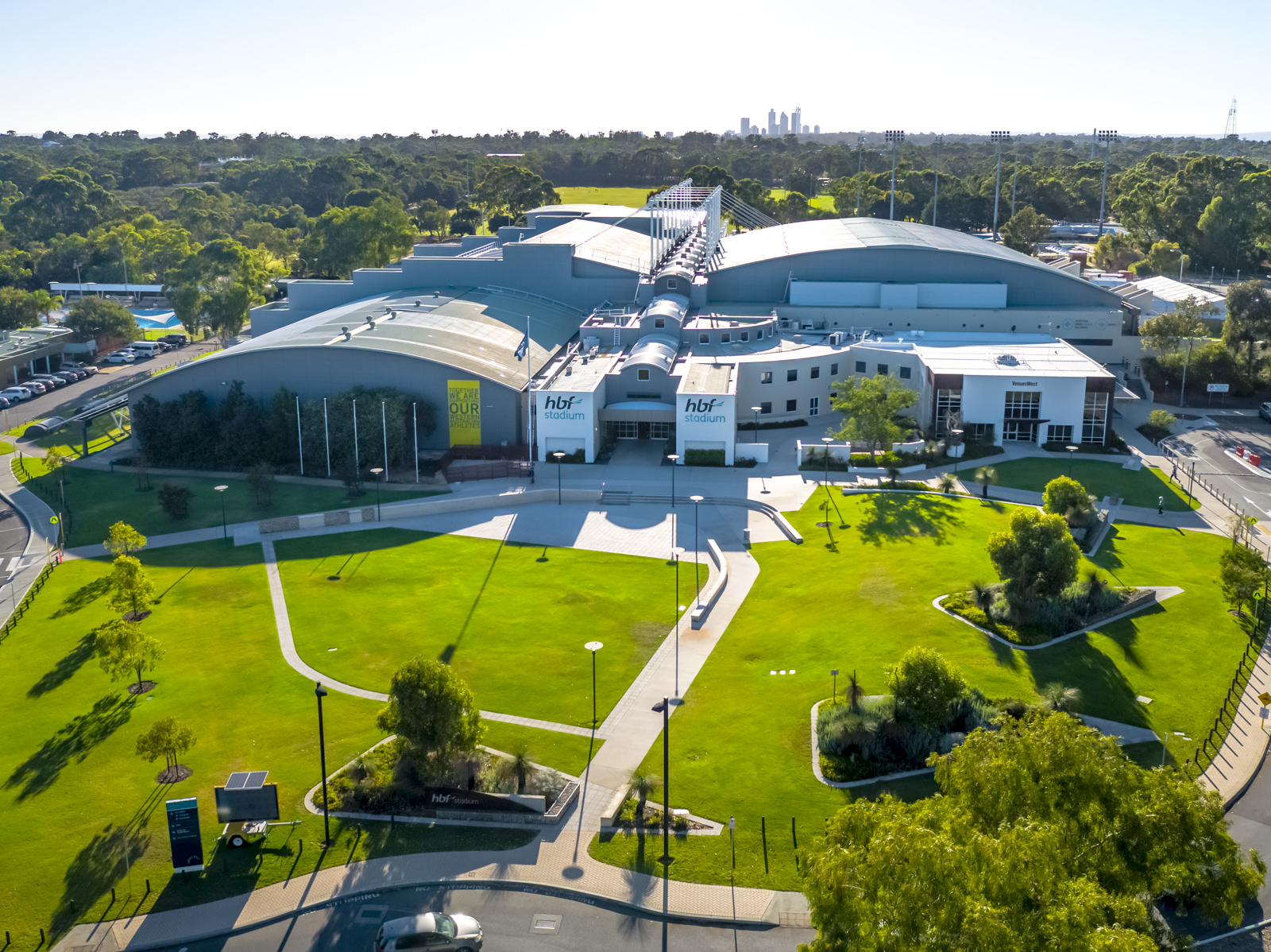 HBF Stadium front of venue